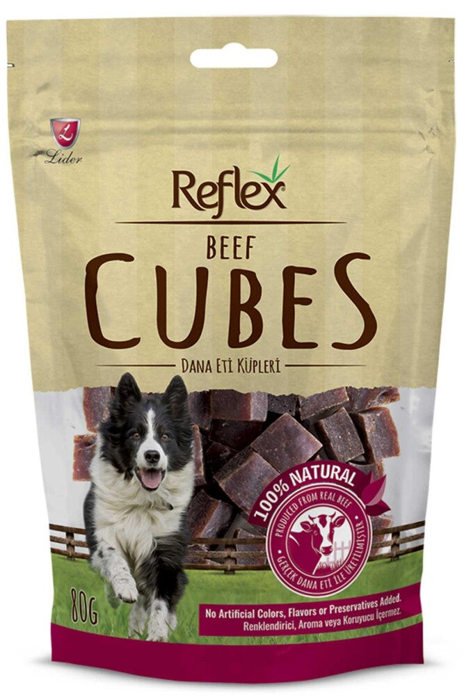 Reflex Dana Etli Küp Şeklinde Köpek Ödülü 80 GR | SRC: Barcode: 8698995003094